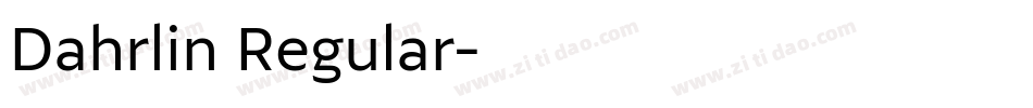 Dahrlin Regular字体转换